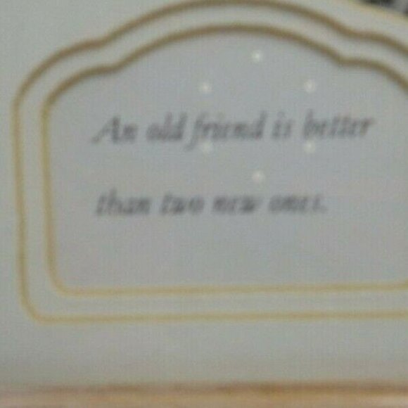 Framed Photo Two Girls Matted Valentine An Old Friend Is Better Than 2 New Ones - Picture 3 of 6